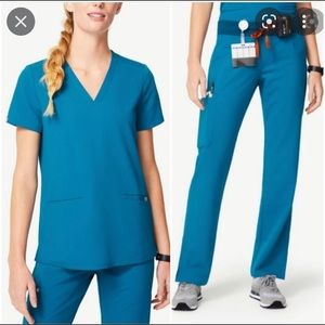 Figs Scrub SET Limited edition Alps Blue Casma top & Yola skinny pant